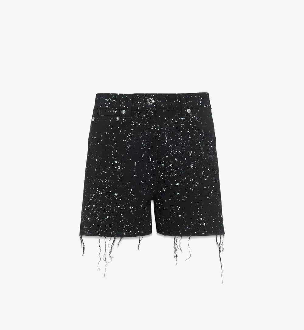 Galaxy Print Denim Shorts 1